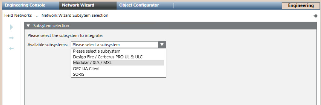 Select the Subsystem