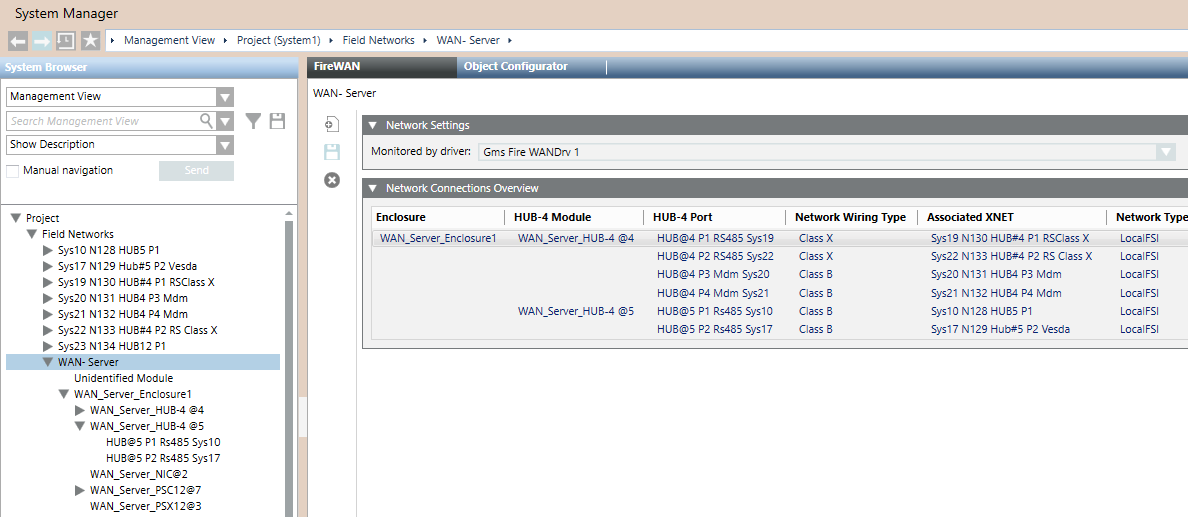 Fire WAN Network Settings