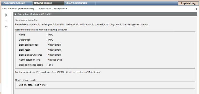 Start the Network Wizard