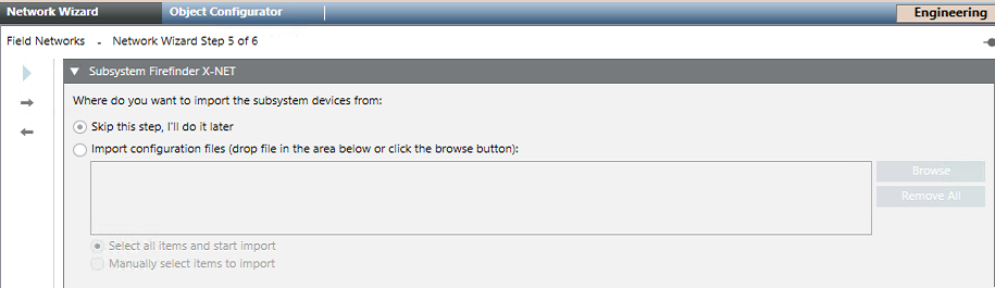 Optionally Import the Fire System Configuration